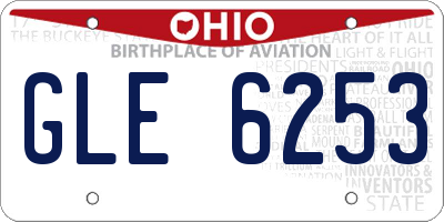 OH license plate GLE6253