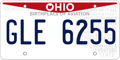 OH license plate GLE6255
