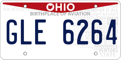OH license plate GLE6264