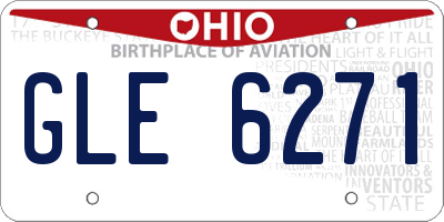 OH license plate GLE6271