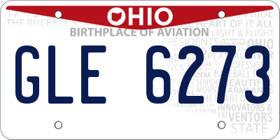 OH license plate GLE6273