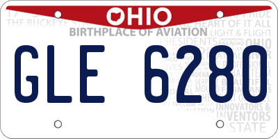 OH license plate GLE6280