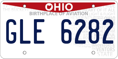OH license plate GLE6282