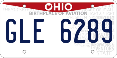 OH license plate GLE6289