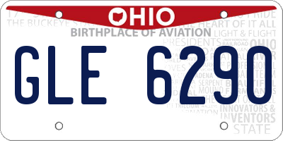 OH license plate GLE6290