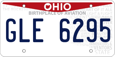 OH license plate GLE6295