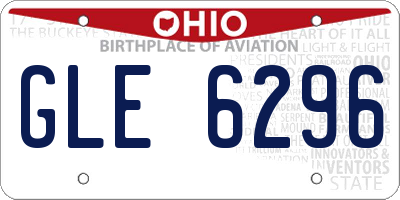 OH license plate GLE6296