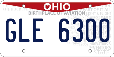 OH license plate GLE6300