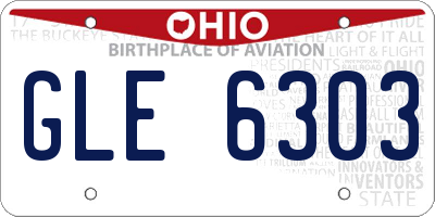 OH license plate GLE6303