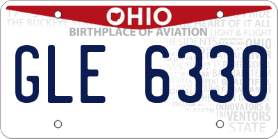 OH license plate GLE6330