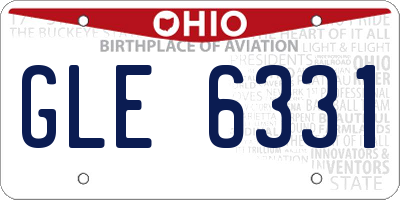 OH license plate GLE6331