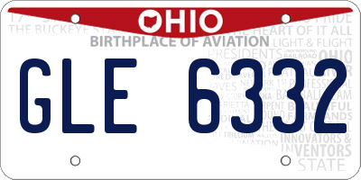 OH license plate GLE6332