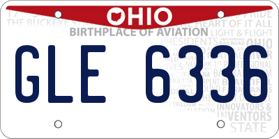 OH license plate GLE6336