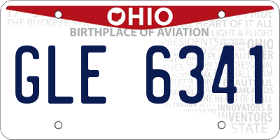 OH license plate GLE6341