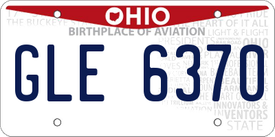 OH license plate GLE6370