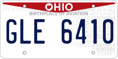 OH license plate GLE6410