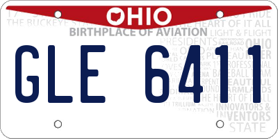 OH license plate GLE6411