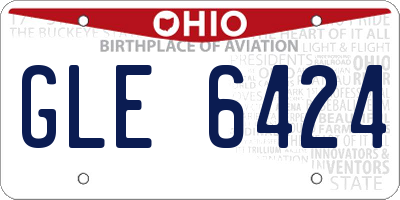 OH license plate GLE6424