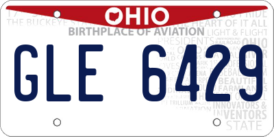 OH license plate GLE6429