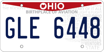 OH license plate GLE6448