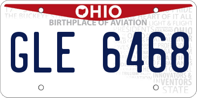 OH license plate GLE6468