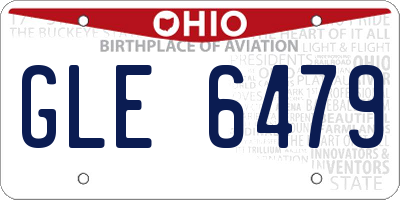 OH license plate GLE6479