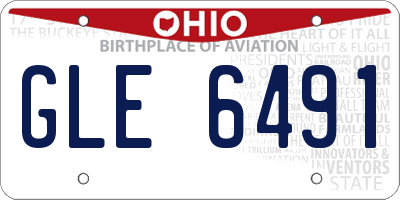OH license plate GLE6491