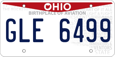 OH license plate GLE6499