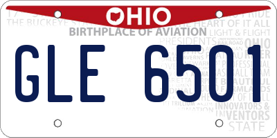OH license plate GLE6501