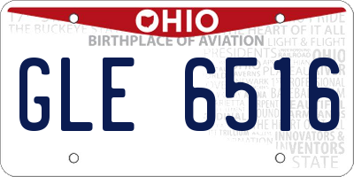 OH license plate GLE6516