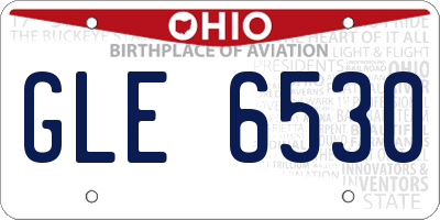 OH license plate GLE6530
