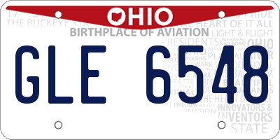 OH license plate GLE6548