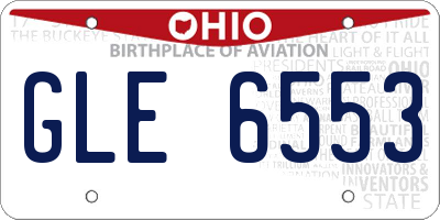 OH license plate GLE6553