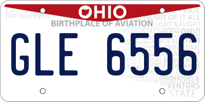 OH license plate GLE6556