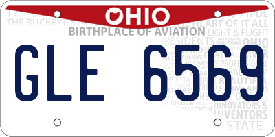 OH license plate GLE6569