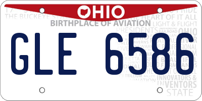 OH license plate GLE6586