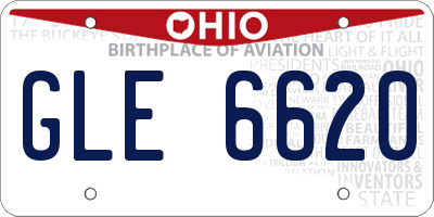 OH license plate GLE6620
