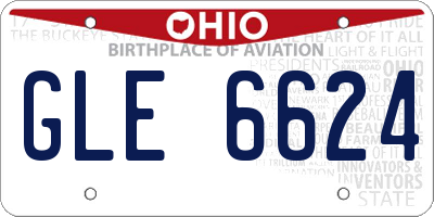 OH license plate GLE6624