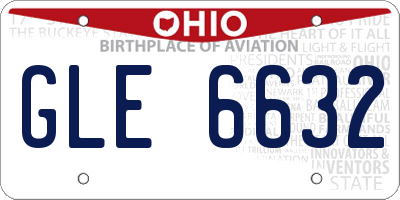 OH license plate GLE6632