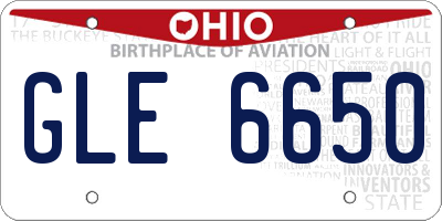 OH license plate GLE6650