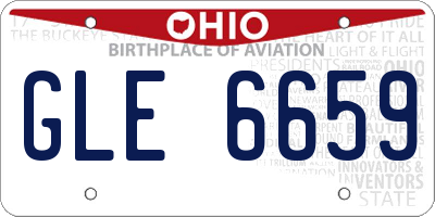 OH license plate GLE6659