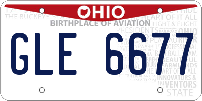 OH license plate GLE6677