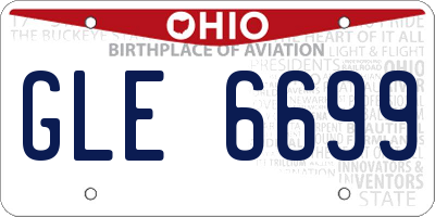 OH license plate GLE6699