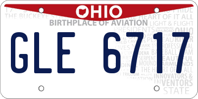 OH license plate GLE6717