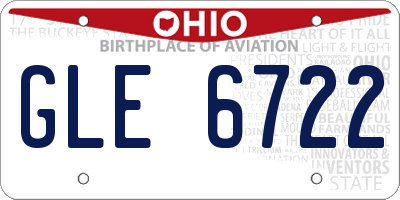 OH license plate GLE6722