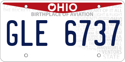 OH license plate GLE6737