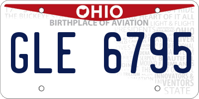 OH license plate GLE6795