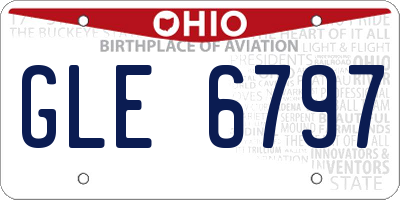 OH license plate GLE6797