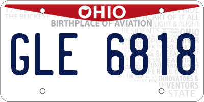 OH license plate GLE6818