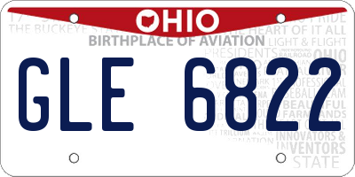 OH license plate GLE6822